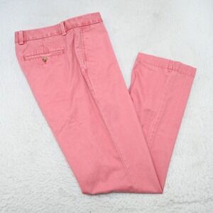 Vineyard Vines Slim Fit Breaker Pants Pink Flat Chino Mens Size 32 x 32